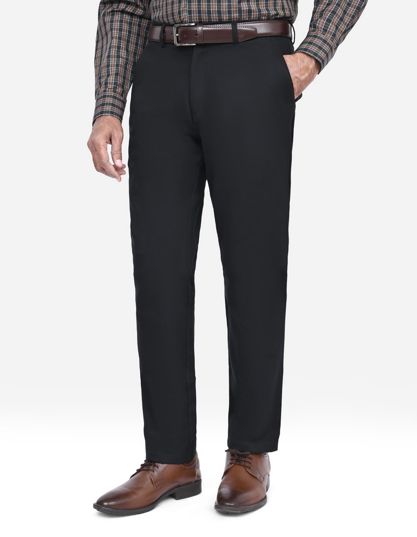 Black Classic Fit Cotton Trouser FTC2561C-28