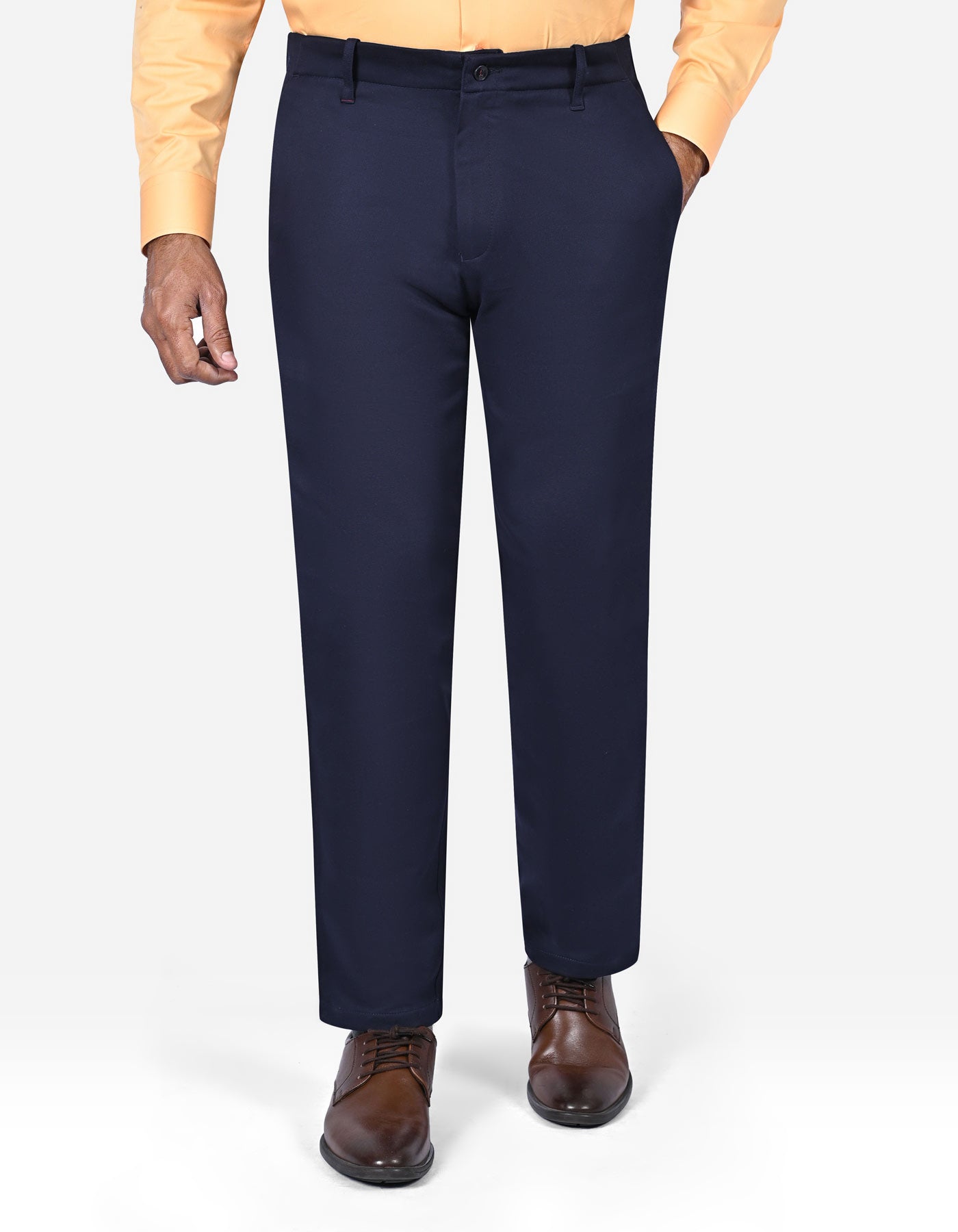 Navy Smart Fit Cotton Trouser FTC2562-1S-28