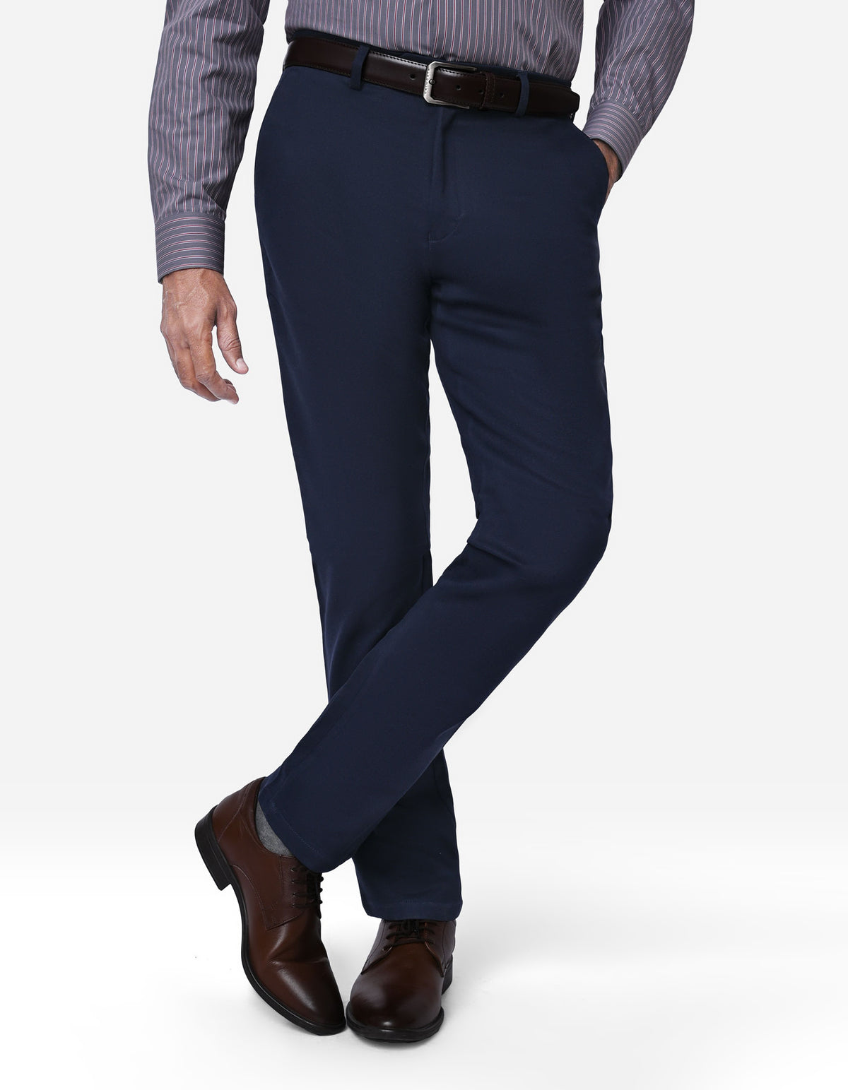 Navy Classic Fit Cotton Trouser FTC2562C-28