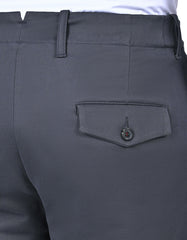 D Grey Classic Fit Cotton Trouser FTC2563-1C-34