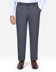 D Grey Smart Fit Cotton Trouser FTC2563-1S-28