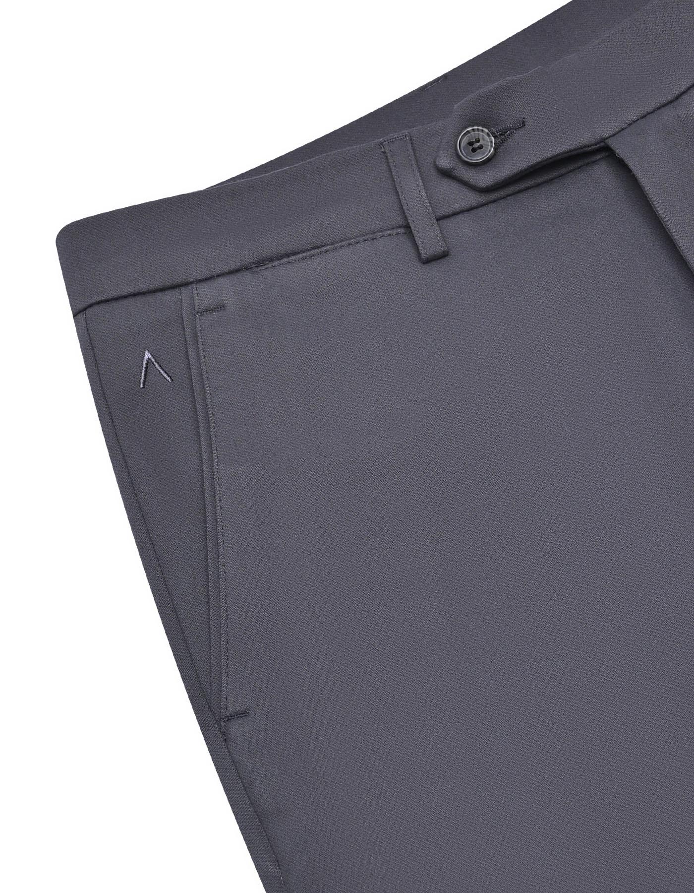 D Grey Smart Fit Cotton Trouser FTC2563S-32