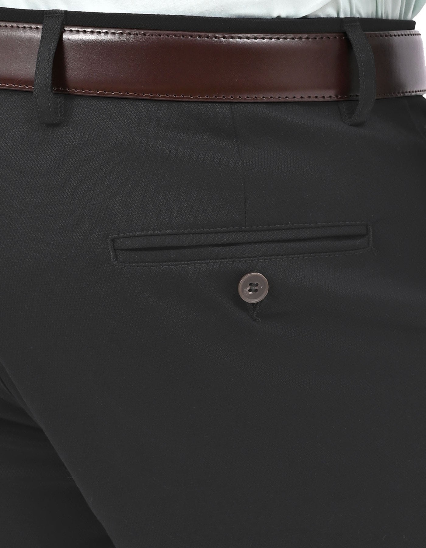 Black Smart Fit Cotton Trouser FTC2565-1S-34