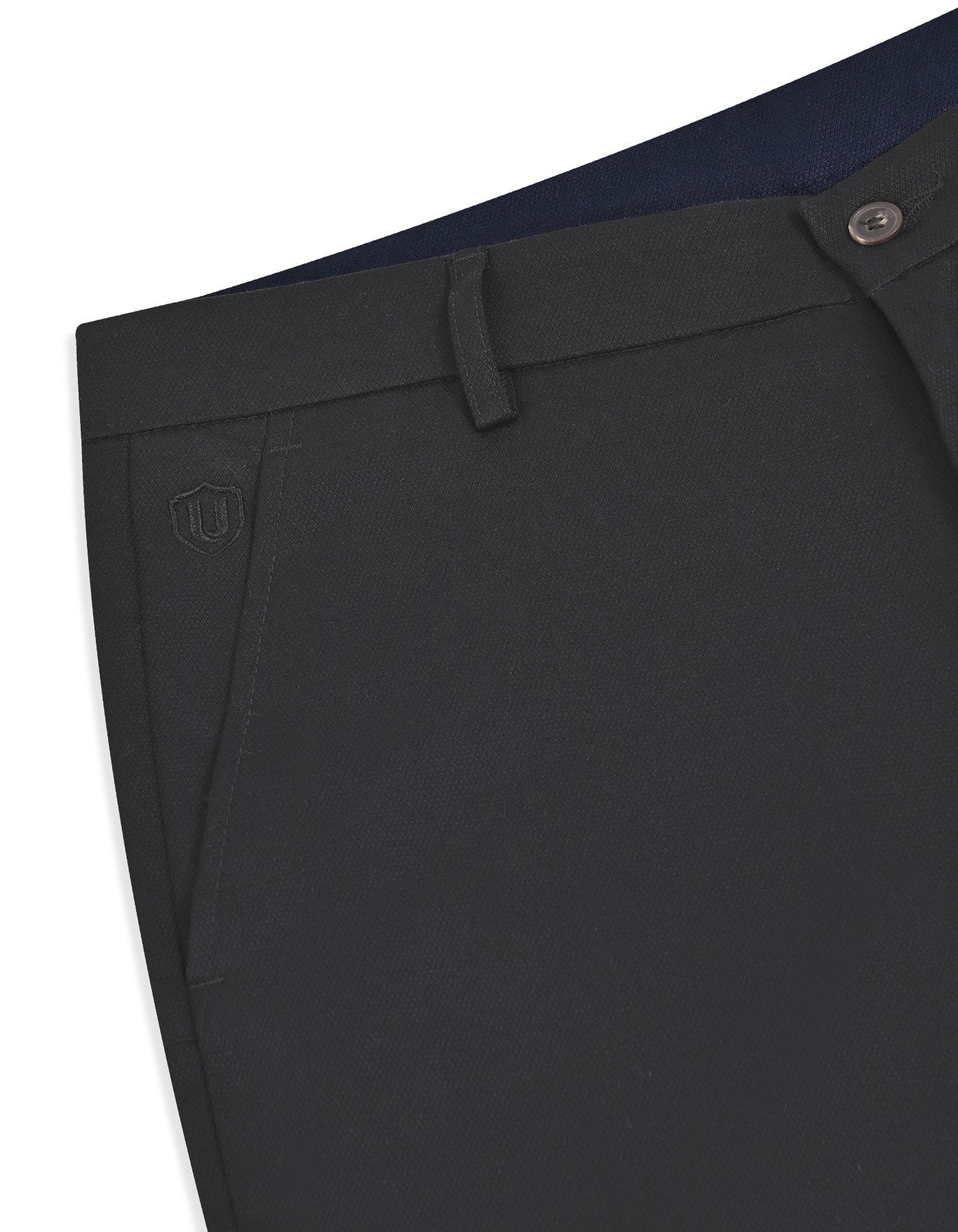 Black Smart Fit Cotton Trouser FTC2565-1S-32