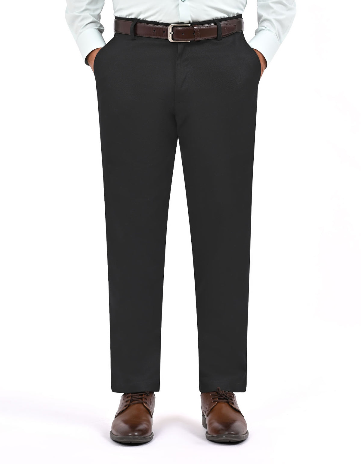 Black Smart Fit Cotton Trouser FTC2565-1S-28