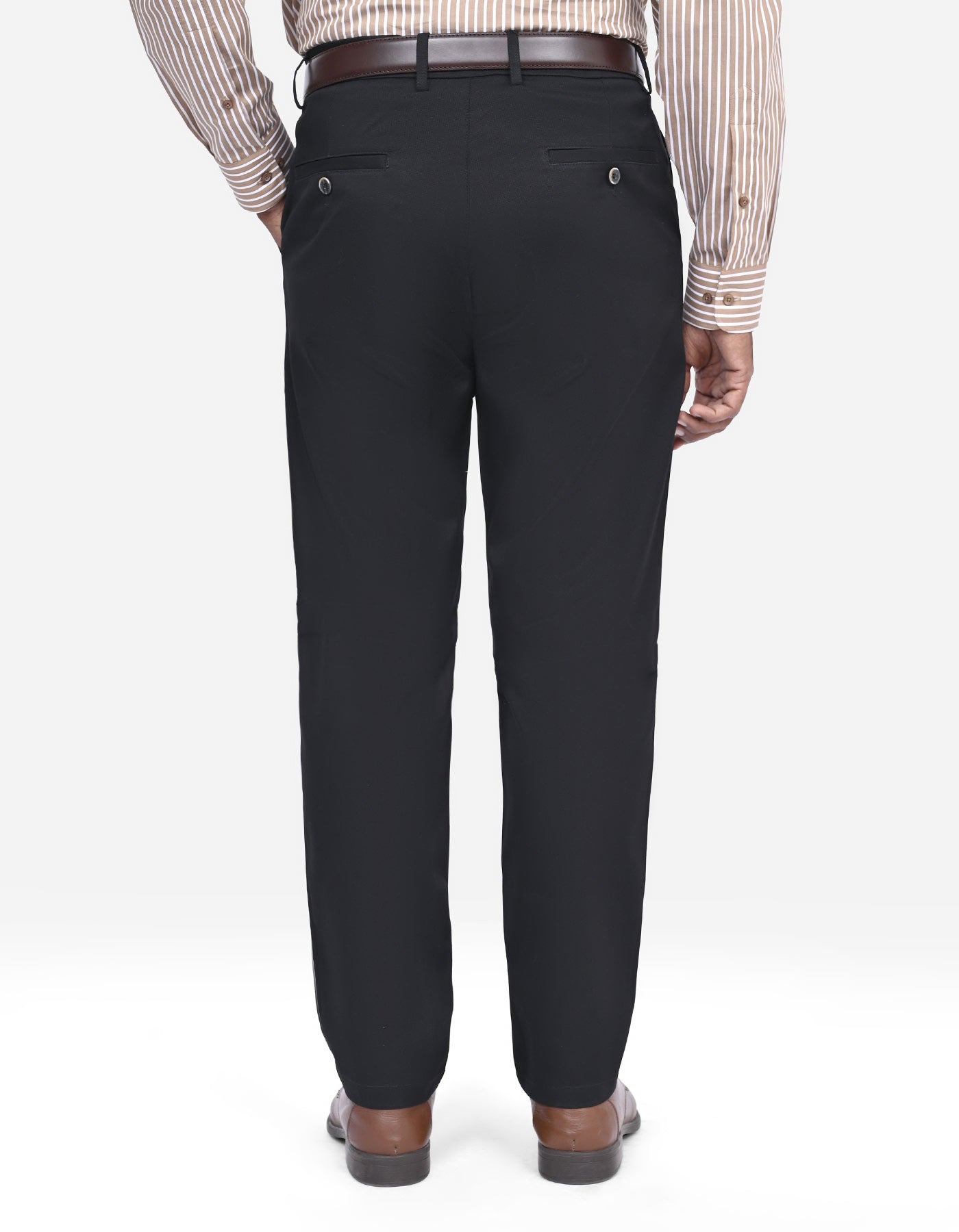 Black Classic Fit Cotton Trouser FTC2565C-36