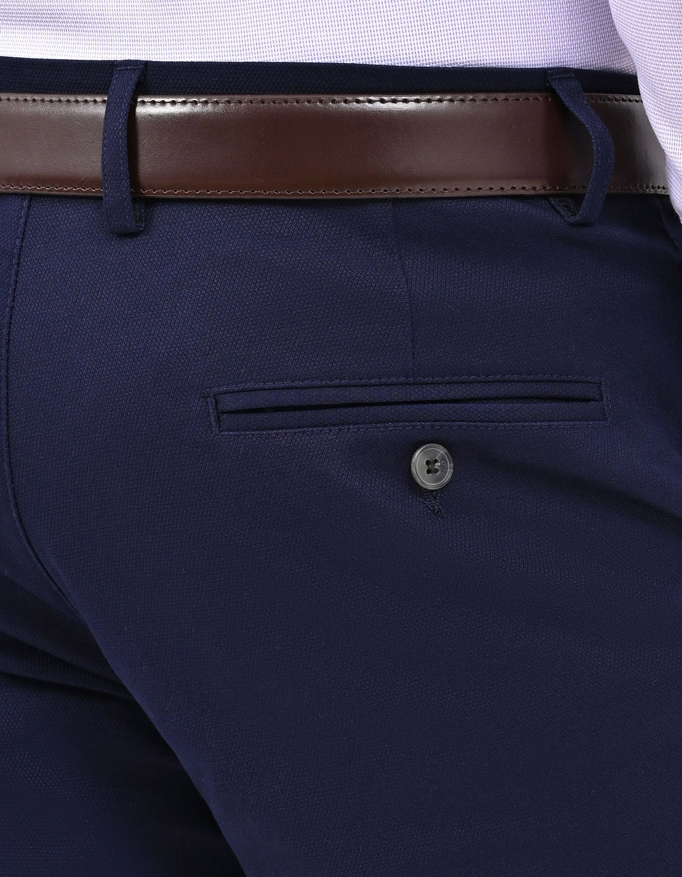 Navy Smart Fit Cotton Trouser FTC2566-1S-34