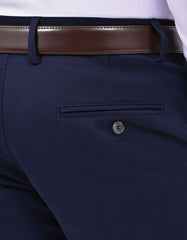 Navy Smart Fit Cotton Trouser FTC2566-1S-34