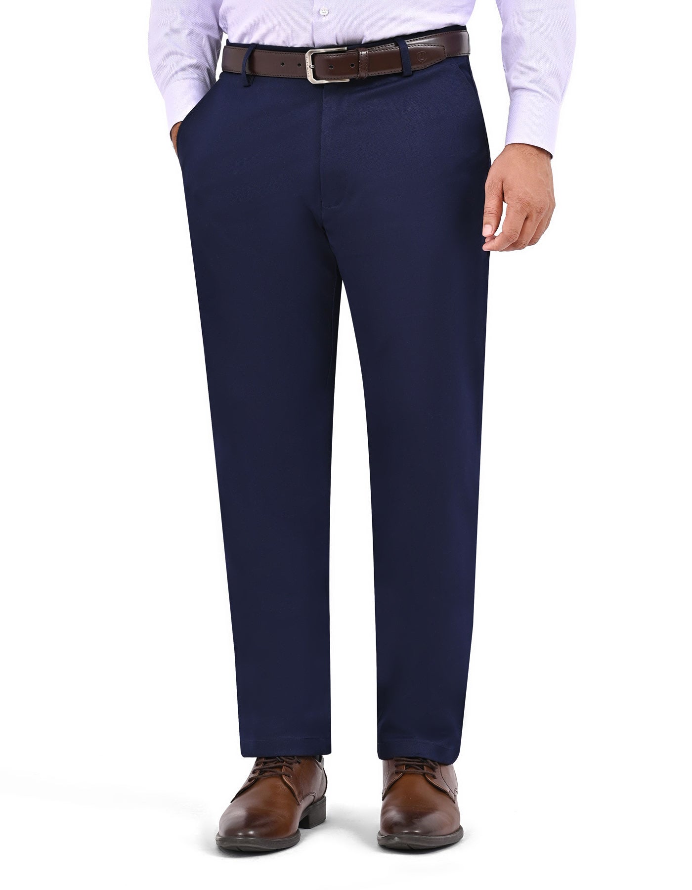 Navy Smart Fit Cotton Trouser FTC2566-1S-28