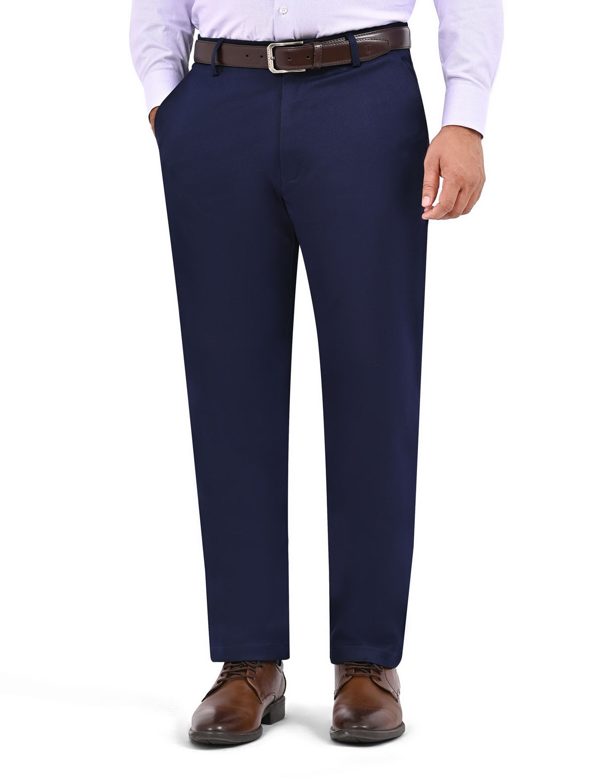 Navy Smart Fit Cotton Trouser FTC2566-1S-28