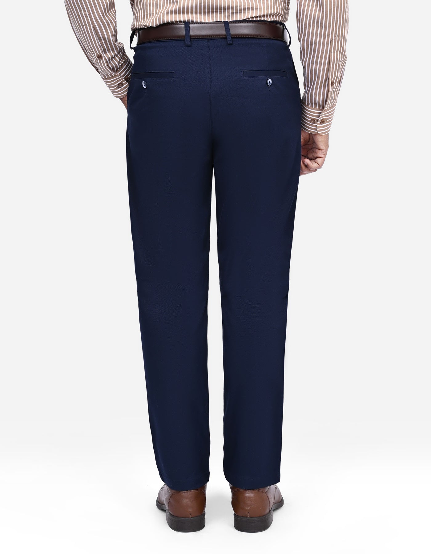Navy Smart Fit Cotton Trouser FTC2566S-36