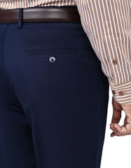 Navy Smart Fit Cotton Trouser FTC2566S-34