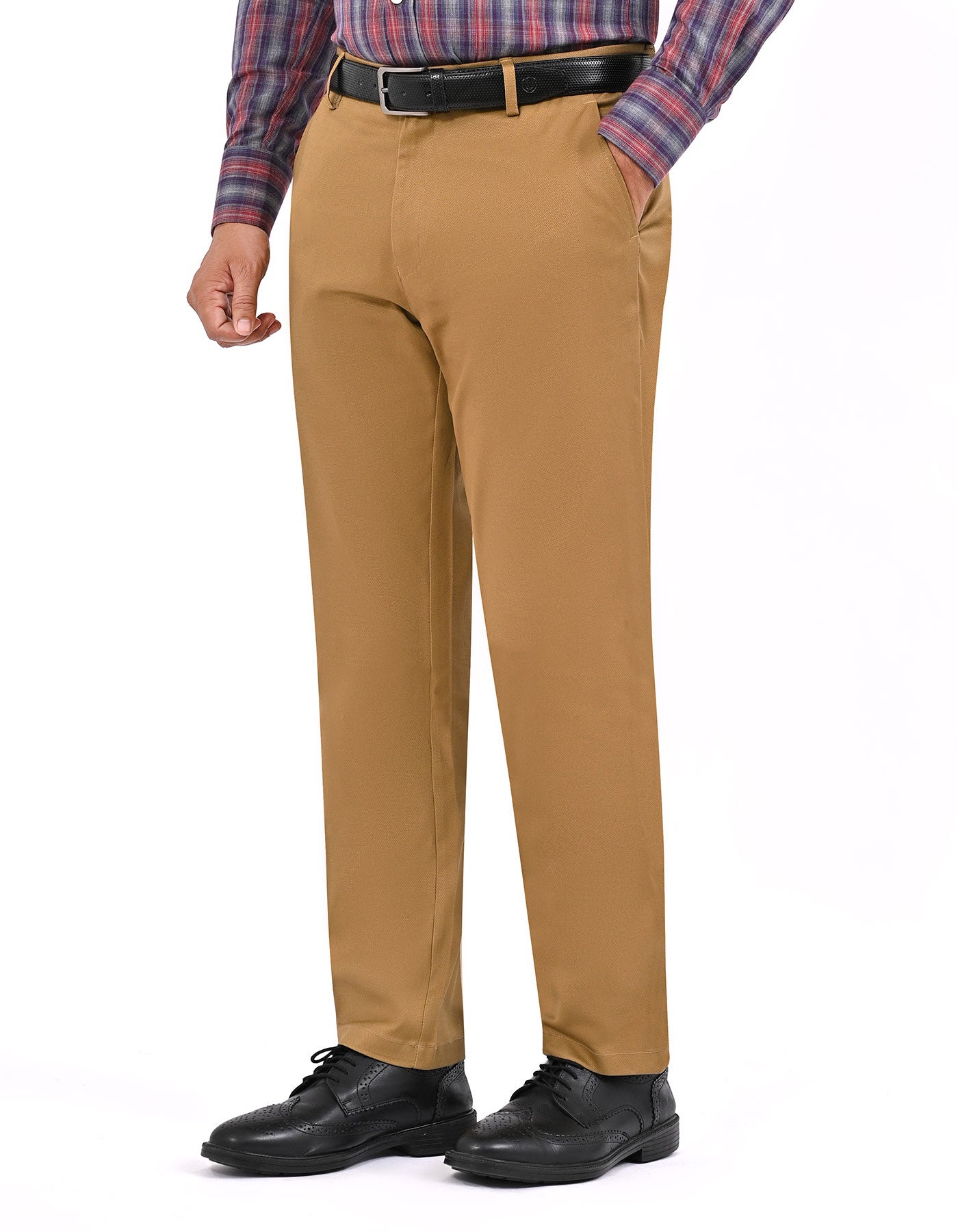 Camel Classic Fit Cotton Trouser FTC2567-1C-28