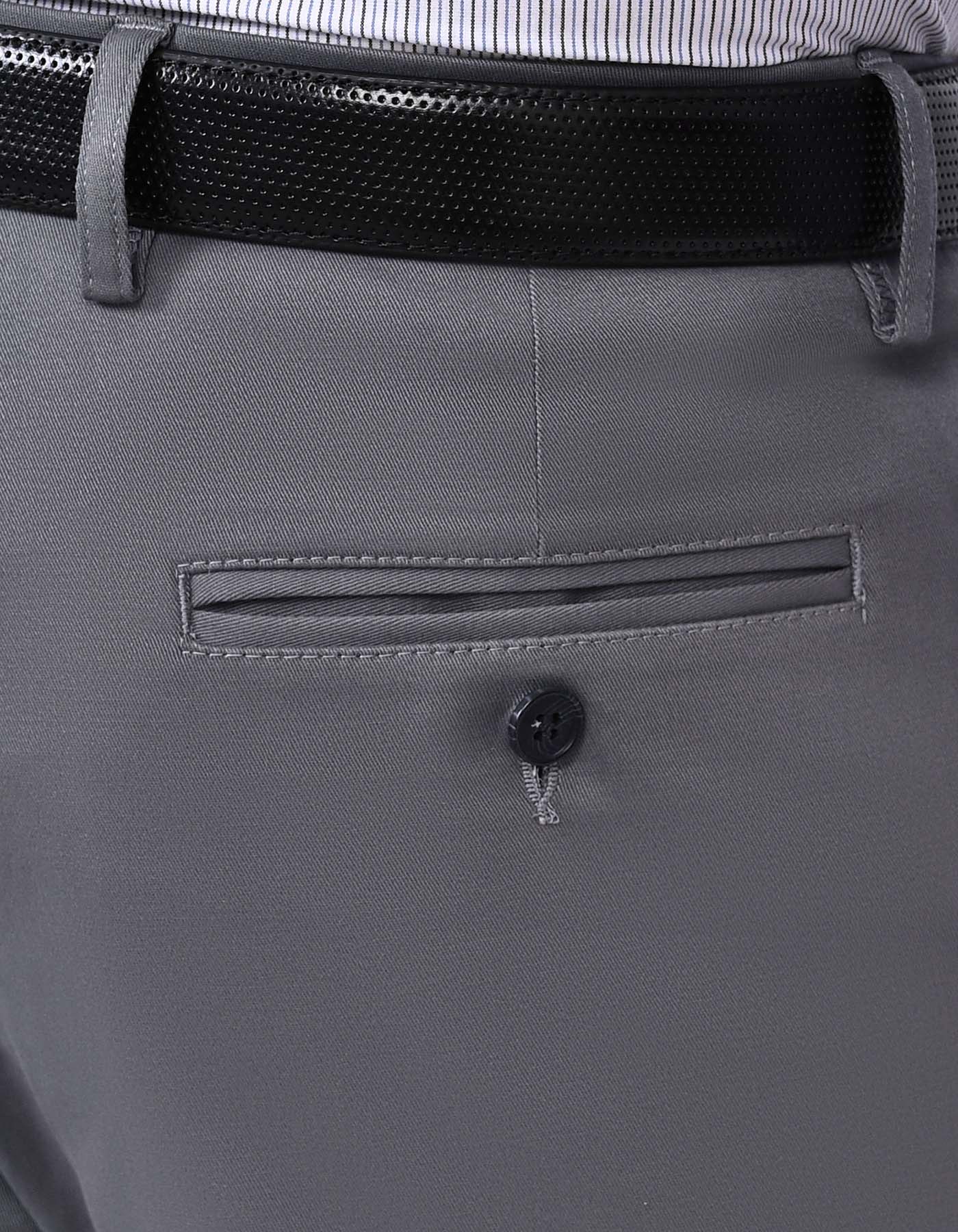 Grey Smart Fit Cotton Trouser FTC2573S-36