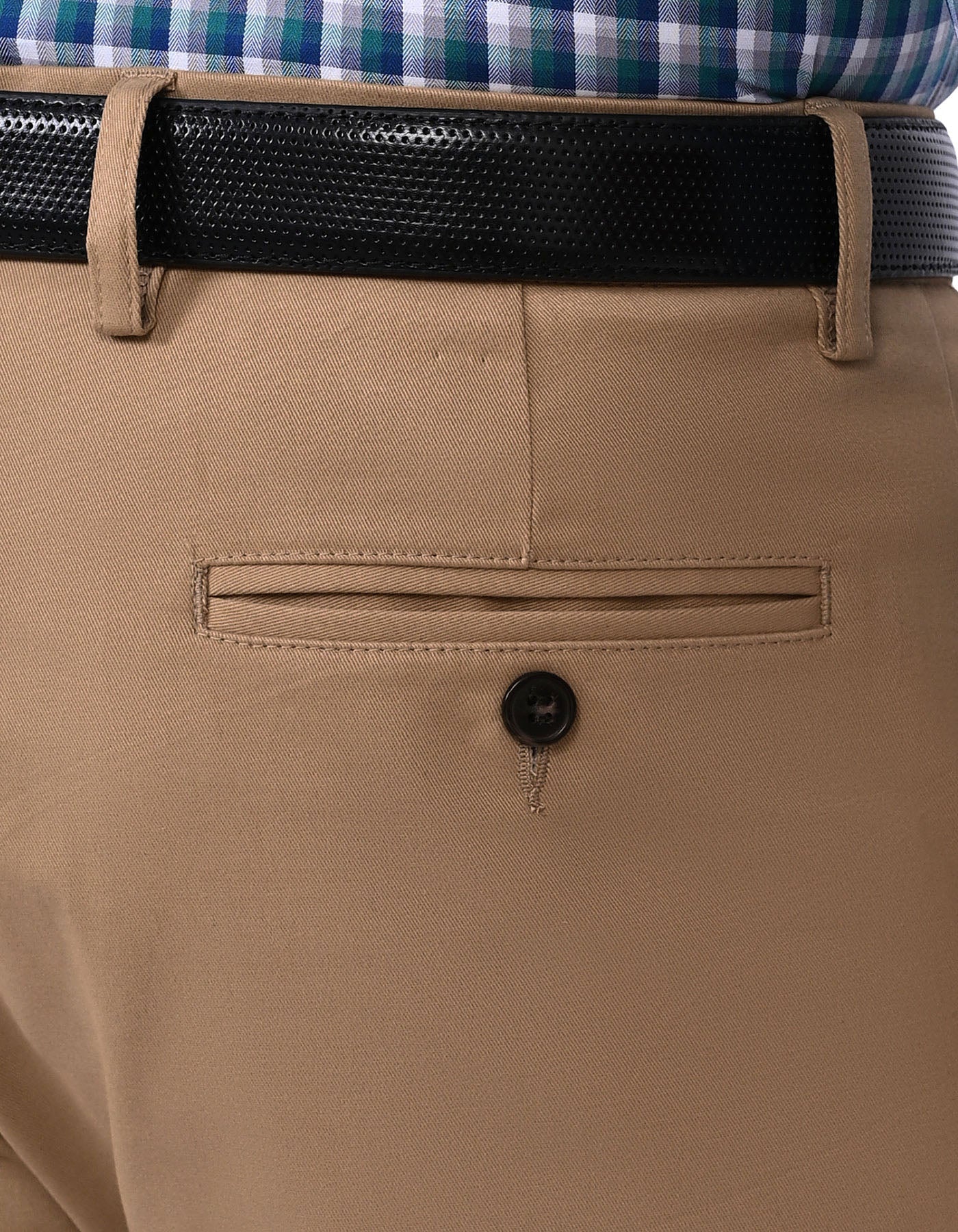 Khaki Classic Fit Cotton Trouser FTC2574C-36