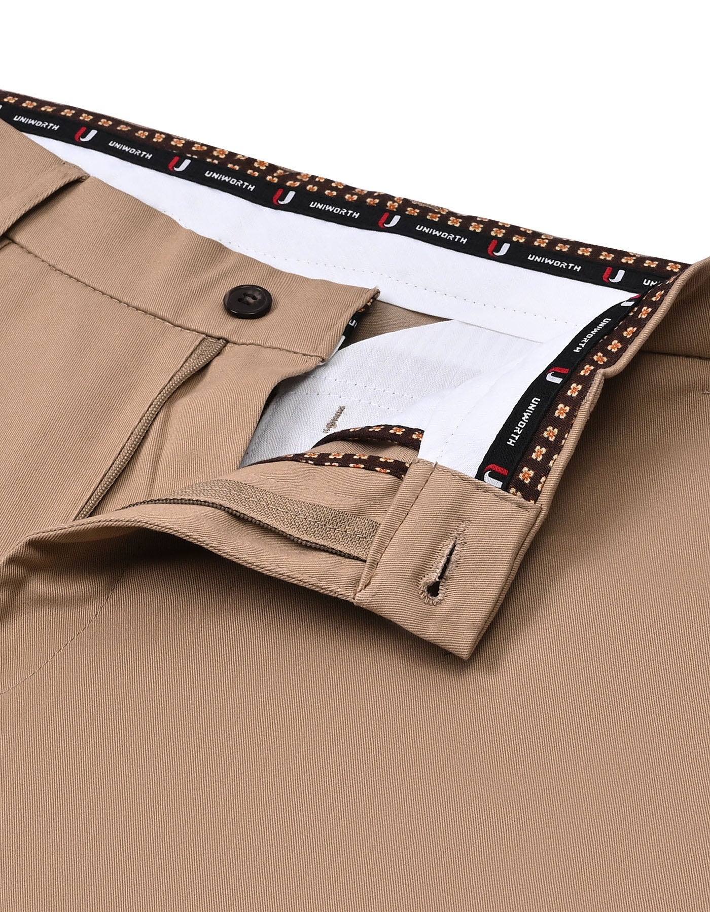 Khaki Smart Fit Cotton Trouser FTC2574S-32