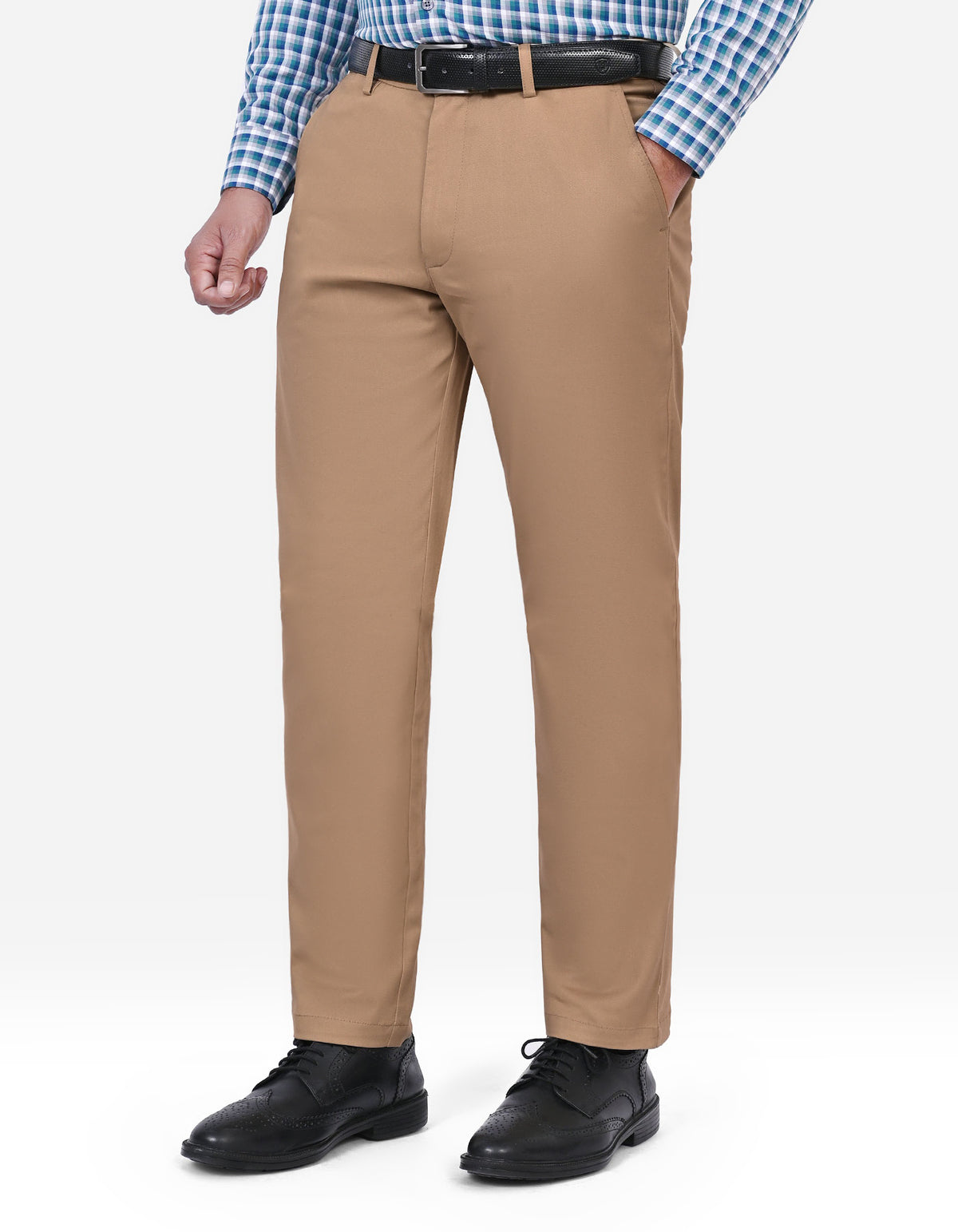 Khaki Smart Fit Cotton Trouser FTC2574S-30