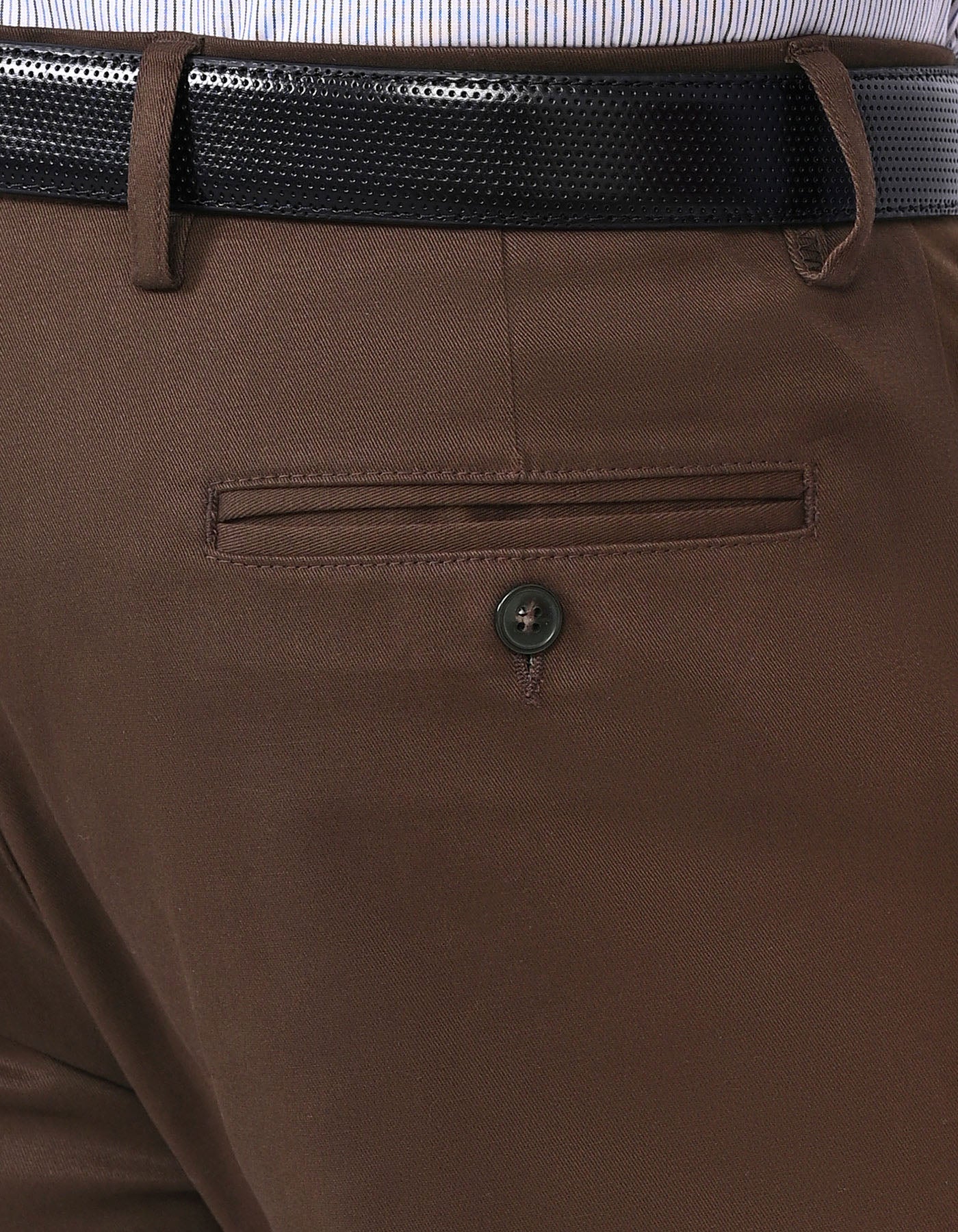 Chocolate Classic Fit Cotton Trouser FTC2575C-36
