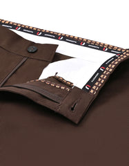 Chocolate Smart Fit Cotton Trouser FTC2575S-32