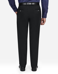 Black Plain Classic Fit Cotton Trouser