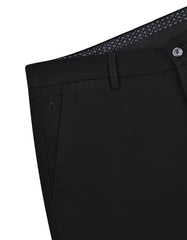 Black Plain Classic Fit Cotton Trouser