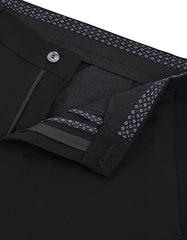 Black Plain Classic Fit Cotton Trouser