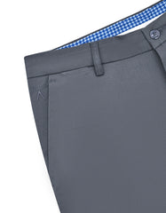 Grey Plain Smart Fit Cotton Trouser