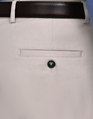 Stone Plain Smart Fit Cotton Trouser