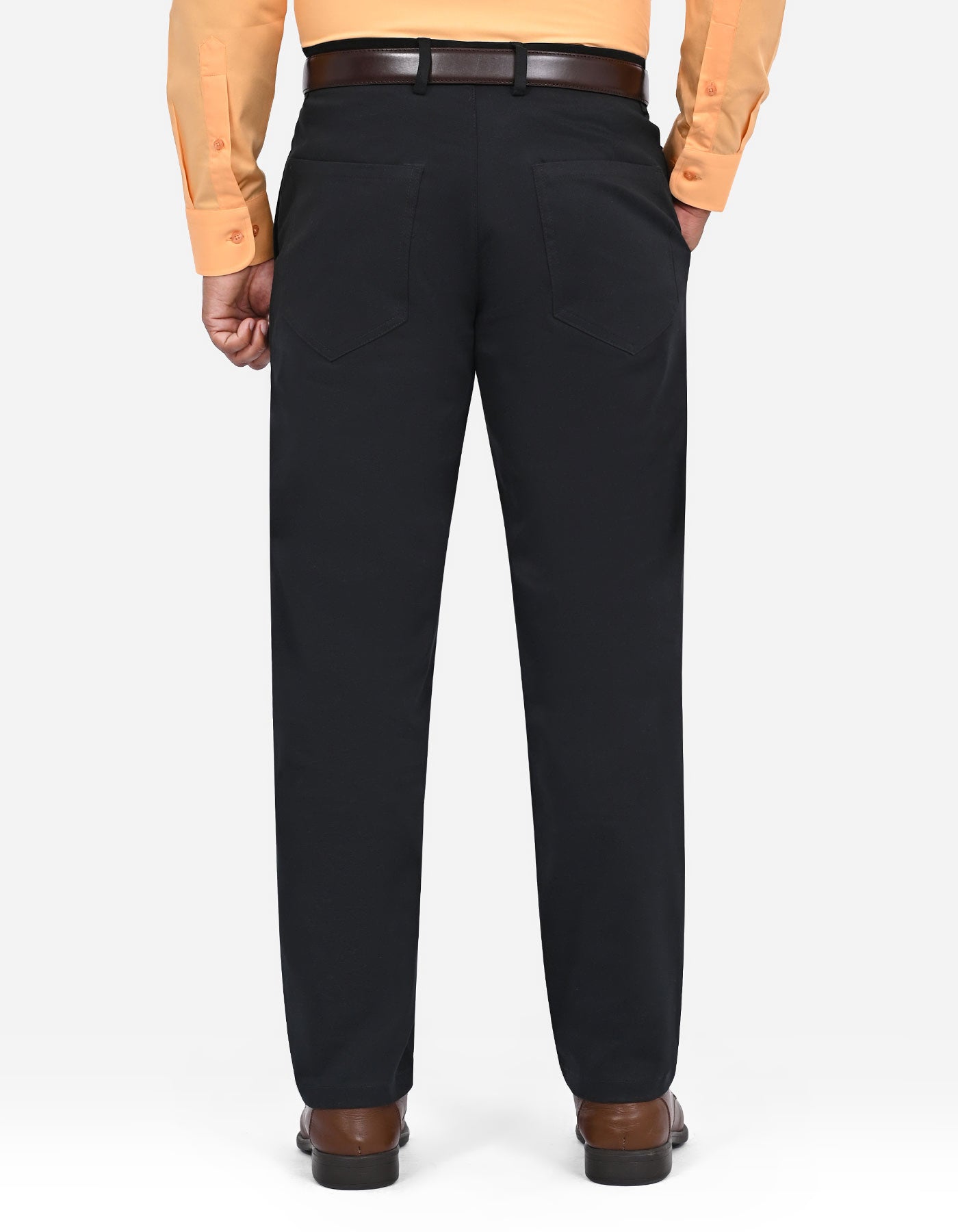 Black Classic Fit Cotton Trouser FTC2600C-38