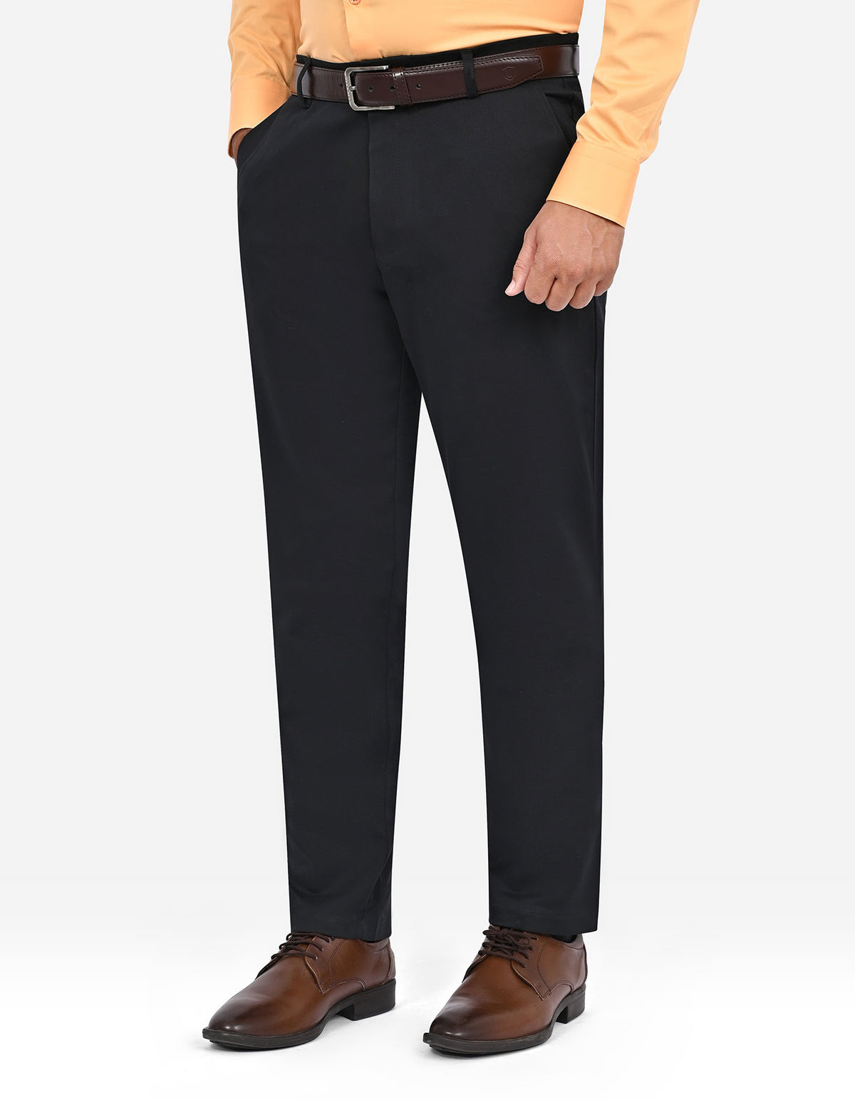 Black Classic Fit Cotton Trouser FTC2600C-30