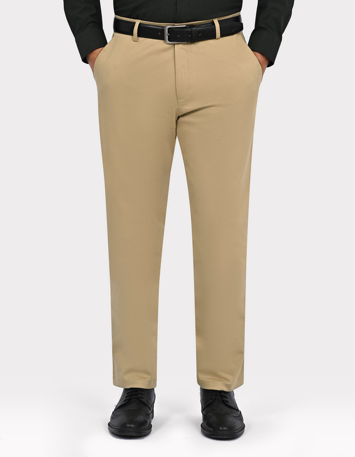 Khaki Smart Fit Cotton Trouser FTC2605S-30