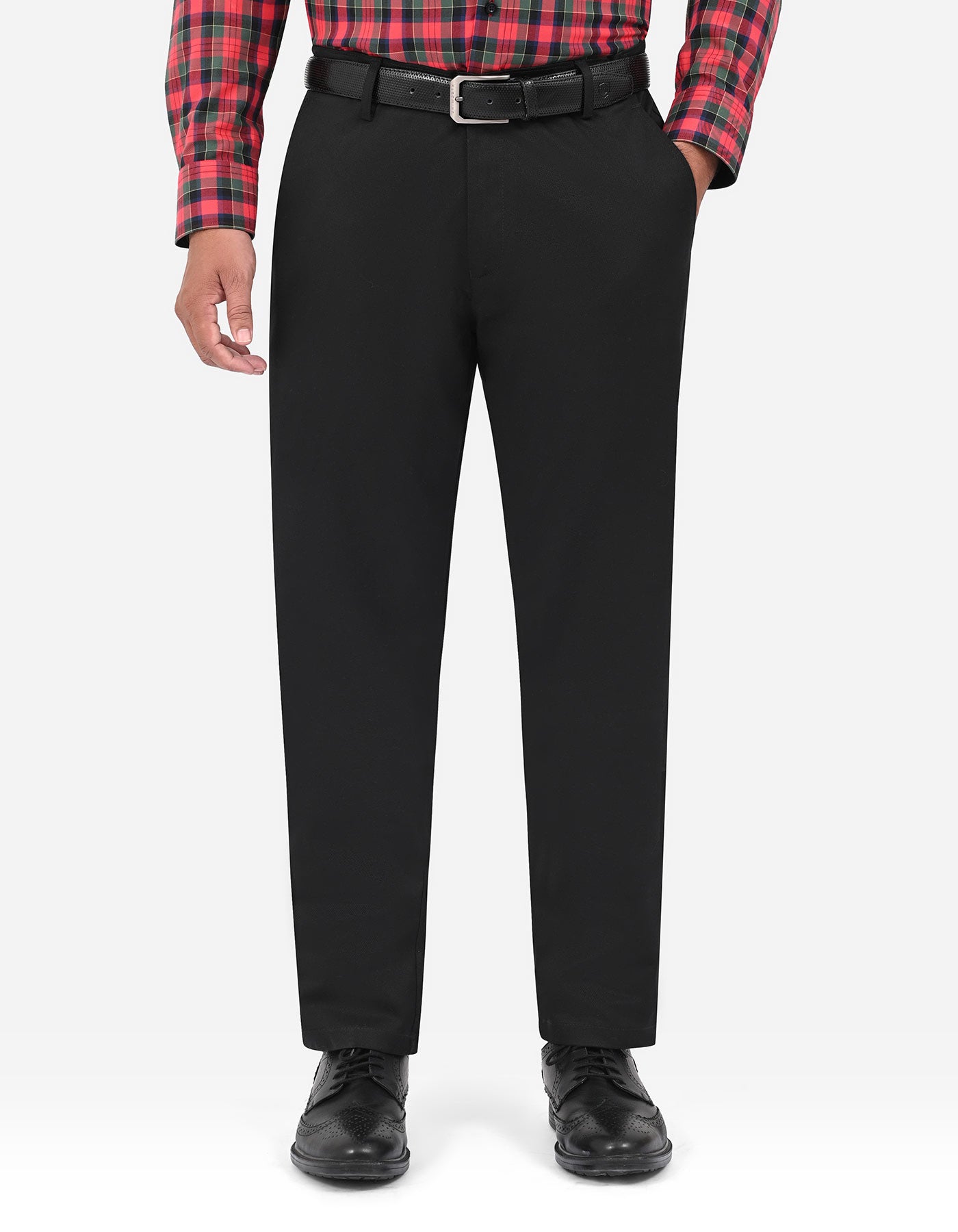 Black Smart Fit Cotton Trouser FTC2613S-32