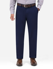 Navy Smart Fit Cotton Trouser FTC2614S-32