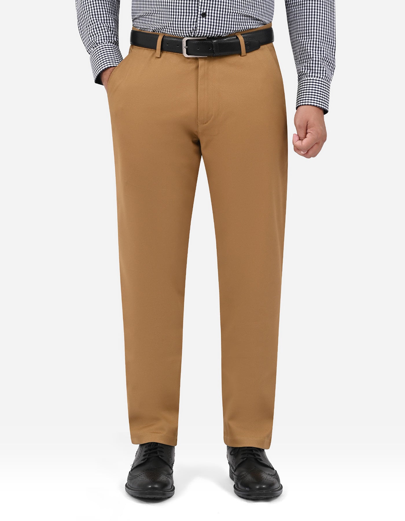 Camel Classic Fit Cotton Trouser FTC2615C-32