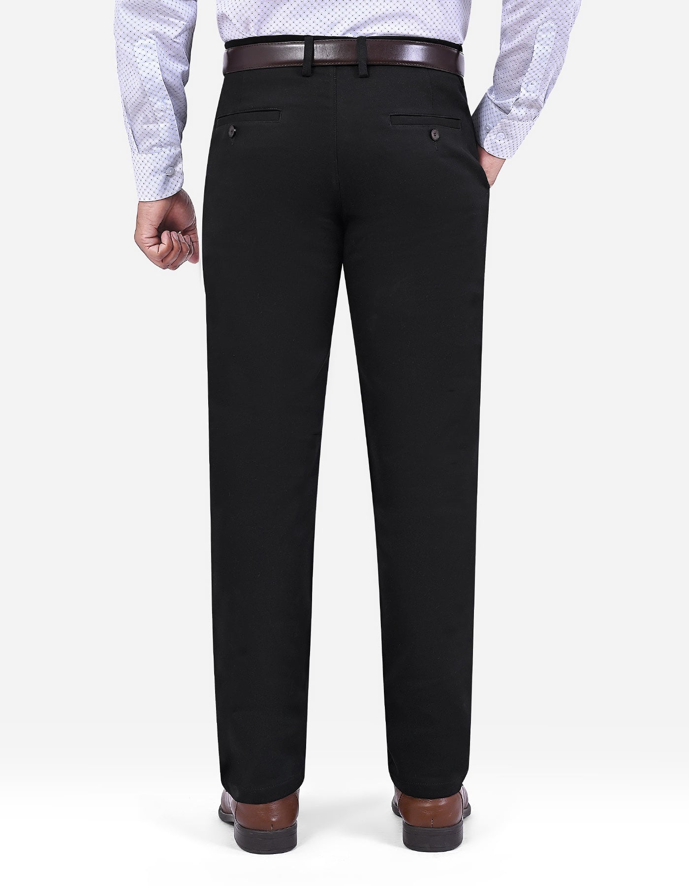 Black Classic Fit Cotton Trouser FTC2617C-40