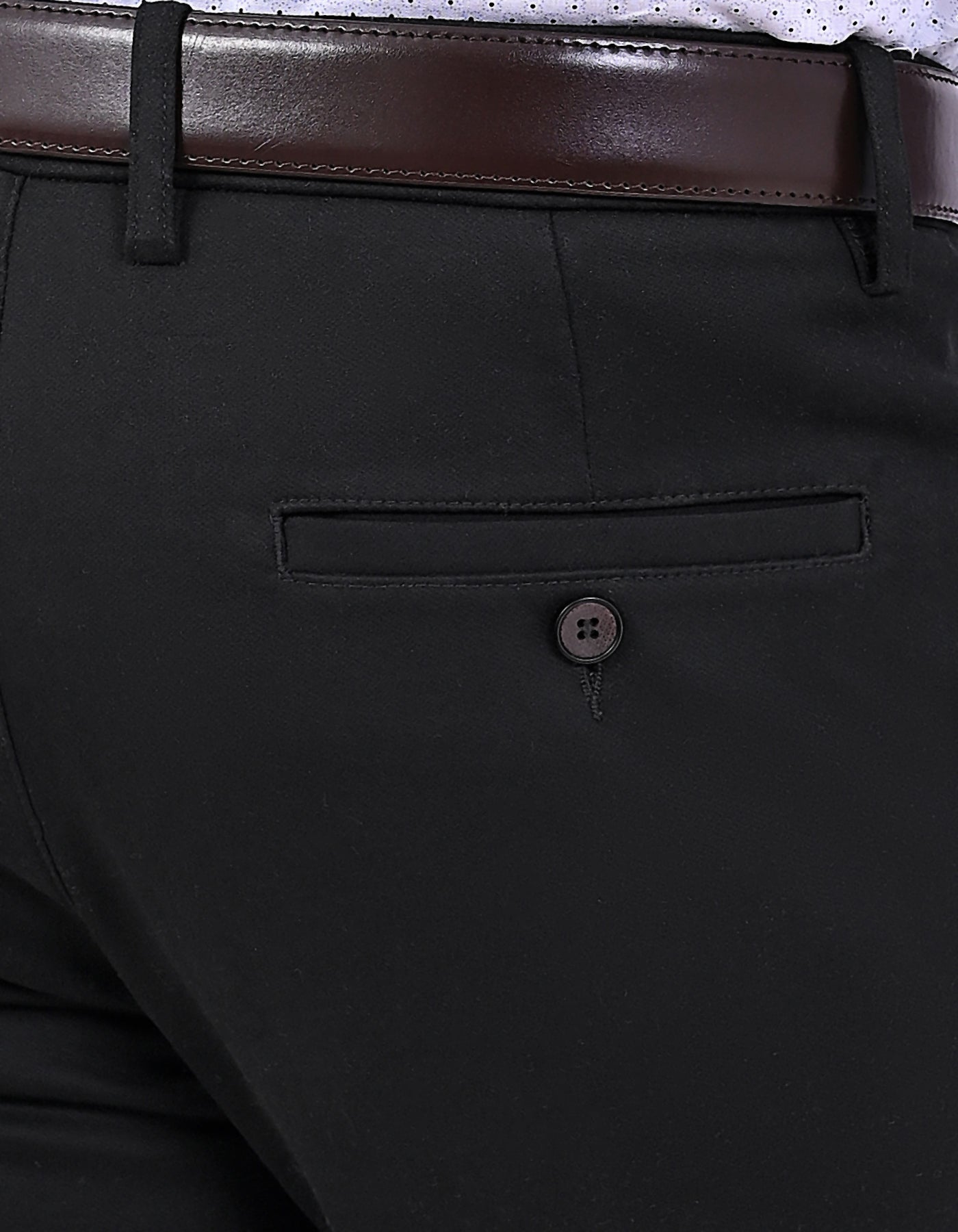 Black Smart Fit Cotton Trouser FTC2617S-38