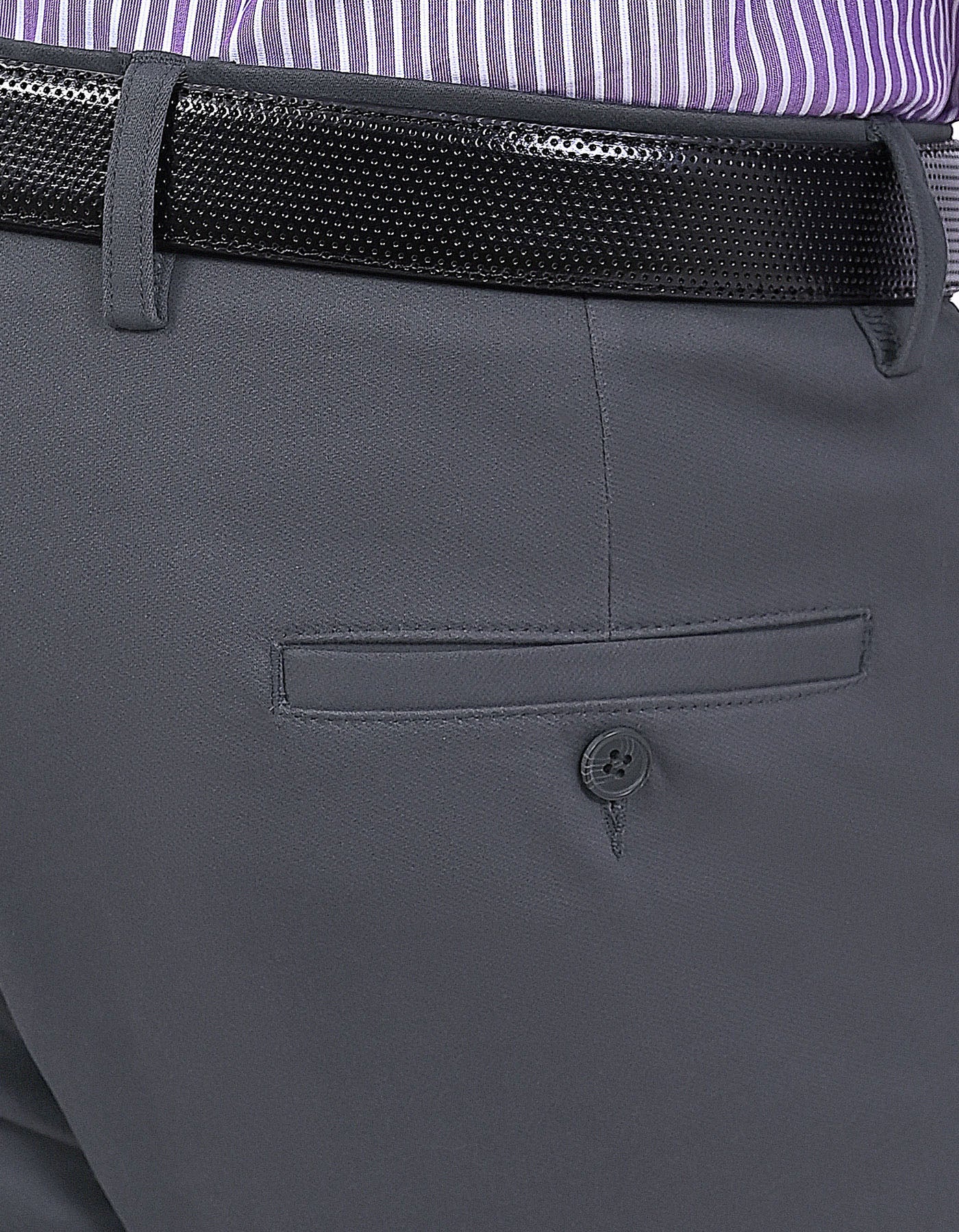 D Grey Classic Fit Cotton Trouser FTC2619C-38