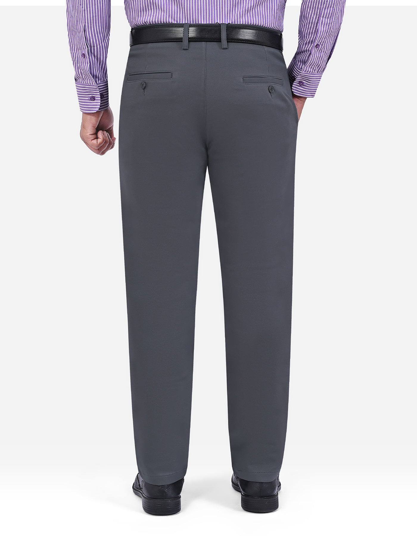D Grey Smart Fit Cotton Trouser FTC2619S-40