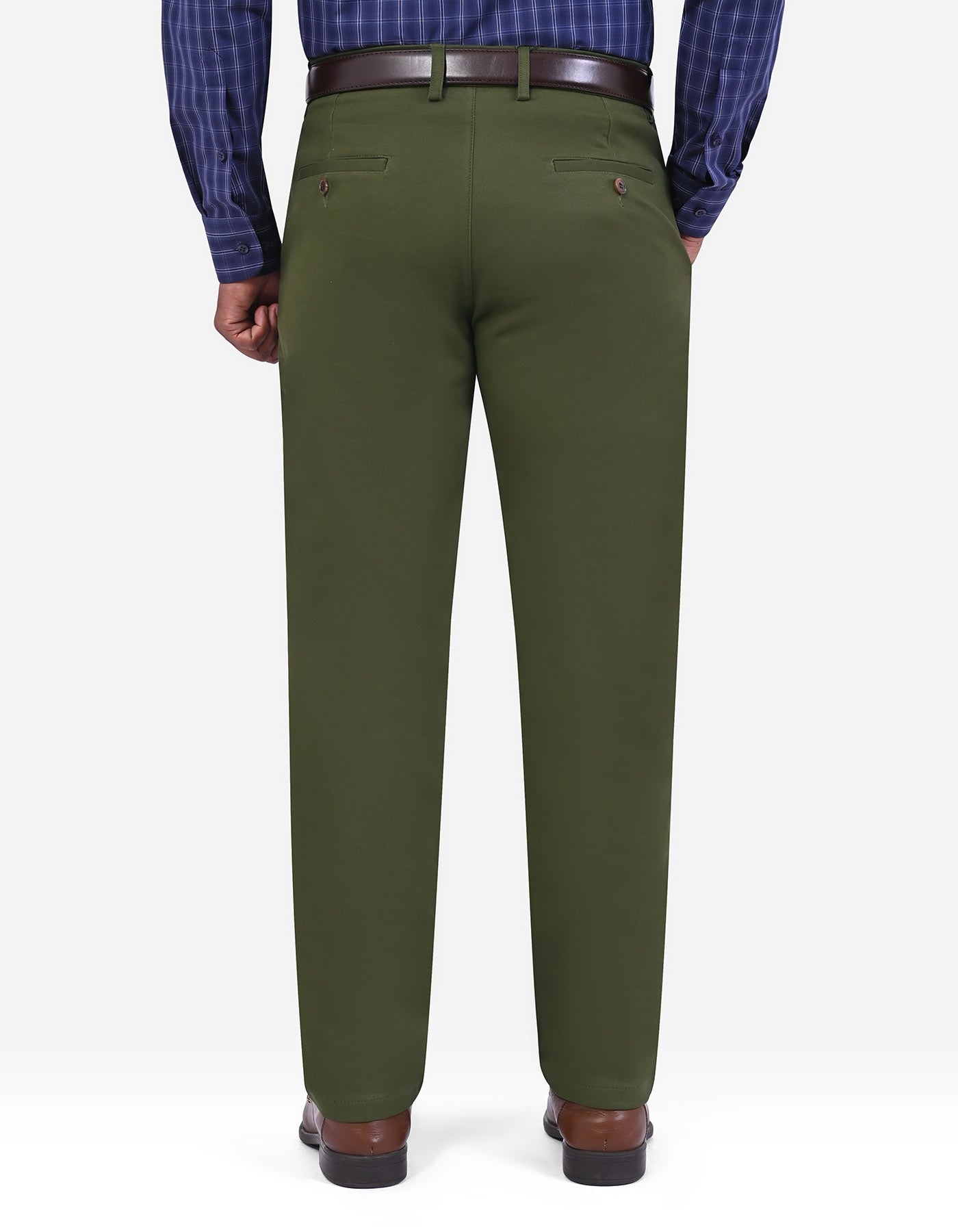 Olive Classic Fit Cotton Trouser FTC2621C-40