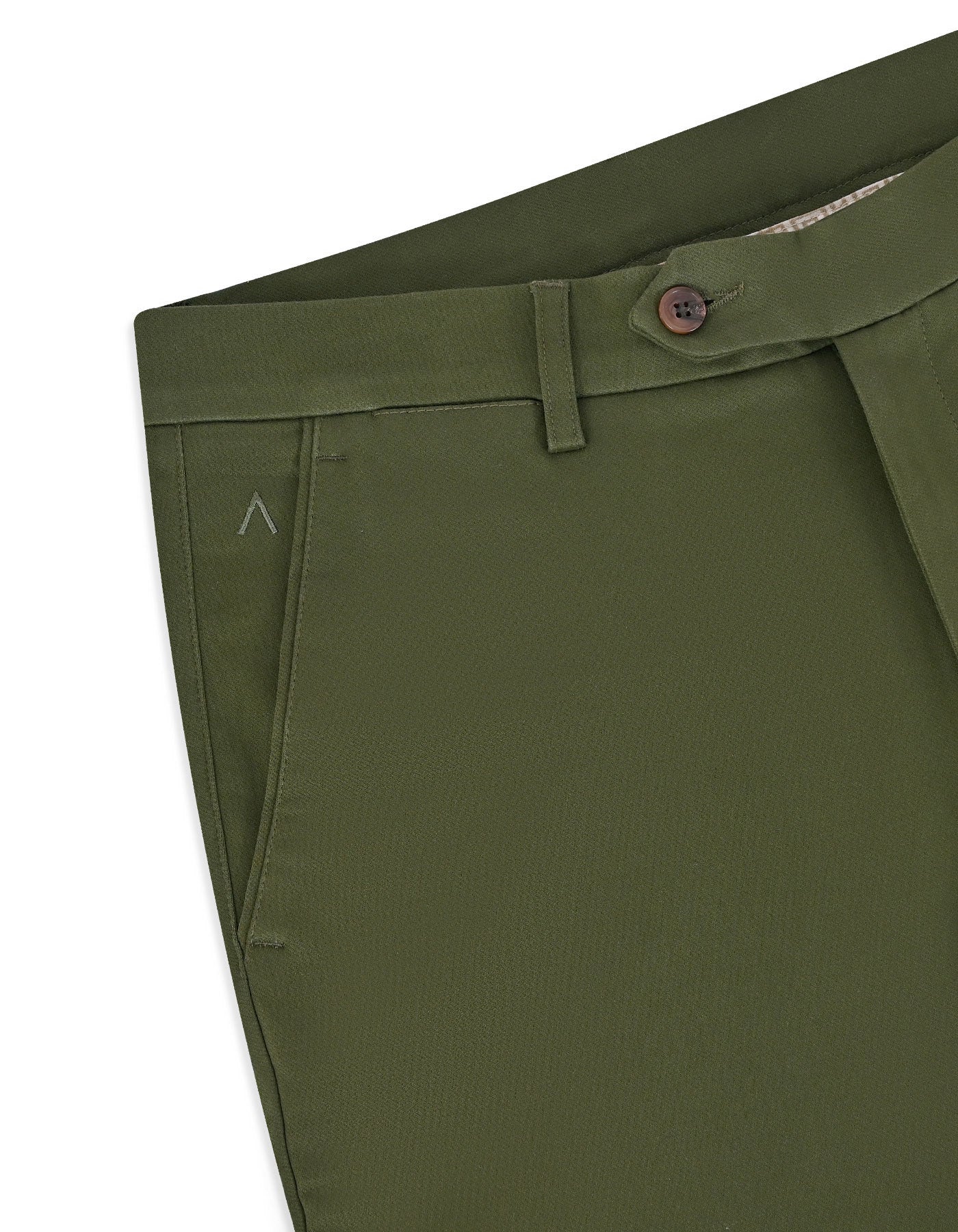 Olive Classic Fit Cotton Trouser FTC2621C-36