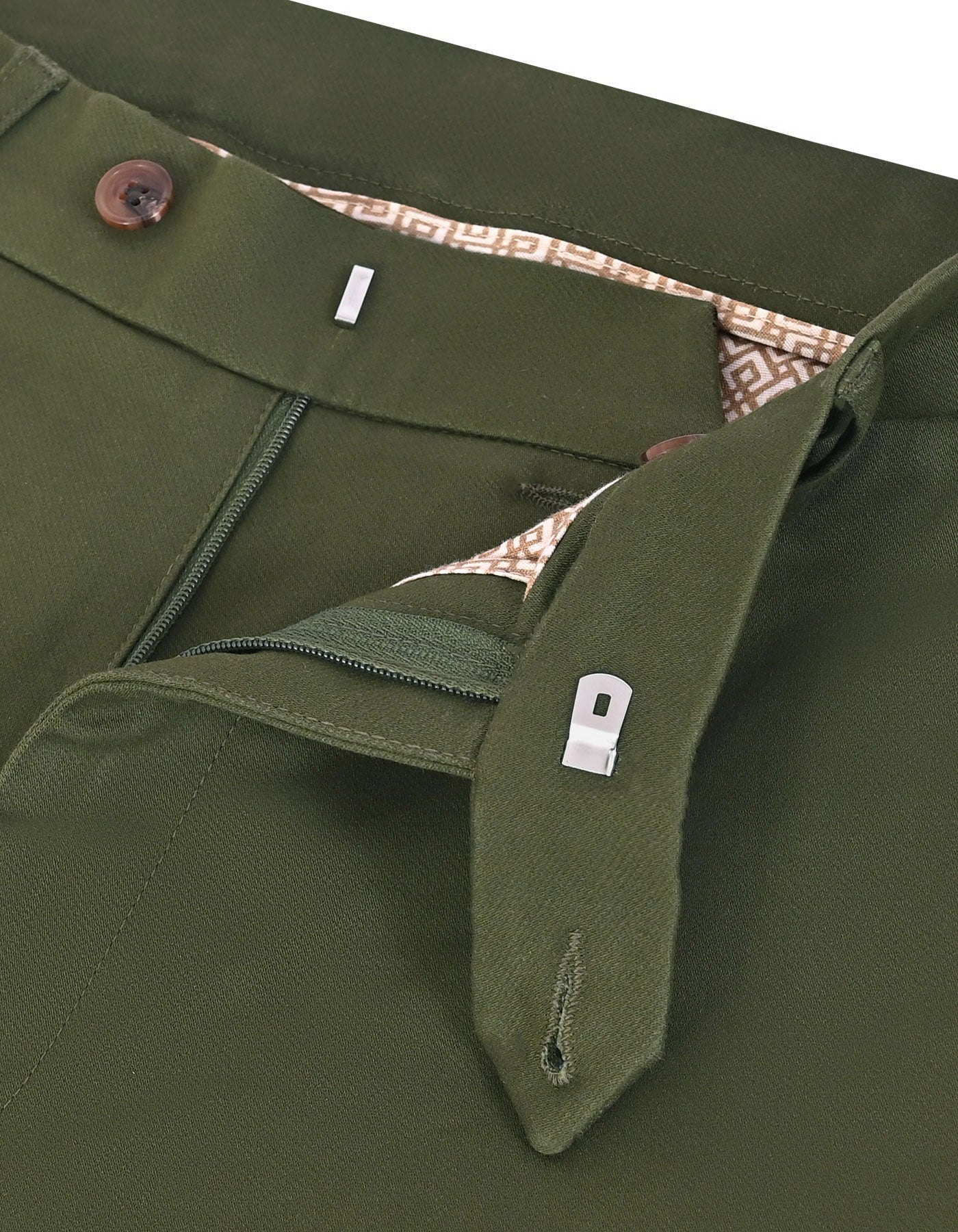 Olive Classic Fit Cotton Trouser FTC2621C-34