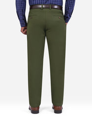 Olive Smart Fit Cotton Trouser FTC2621S-40