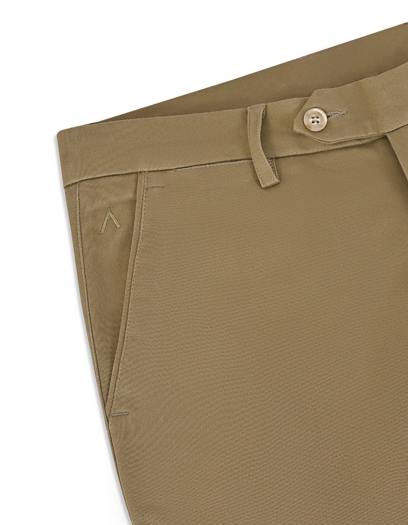 L Khaki Classic Fit Cotton Trouser FTC2622C-36
