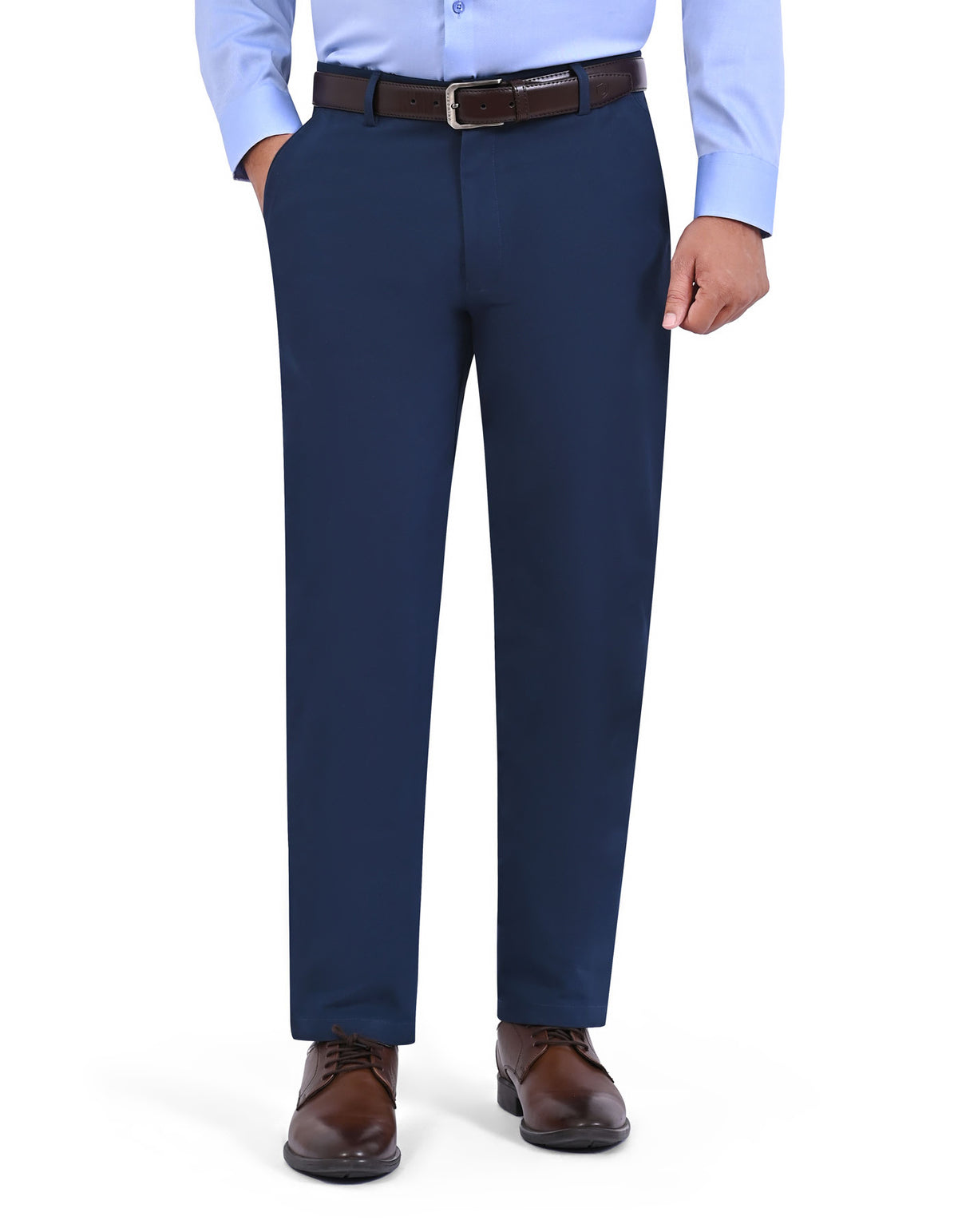 Navy Classic Fit Cotton Trouser FTC2624C-30