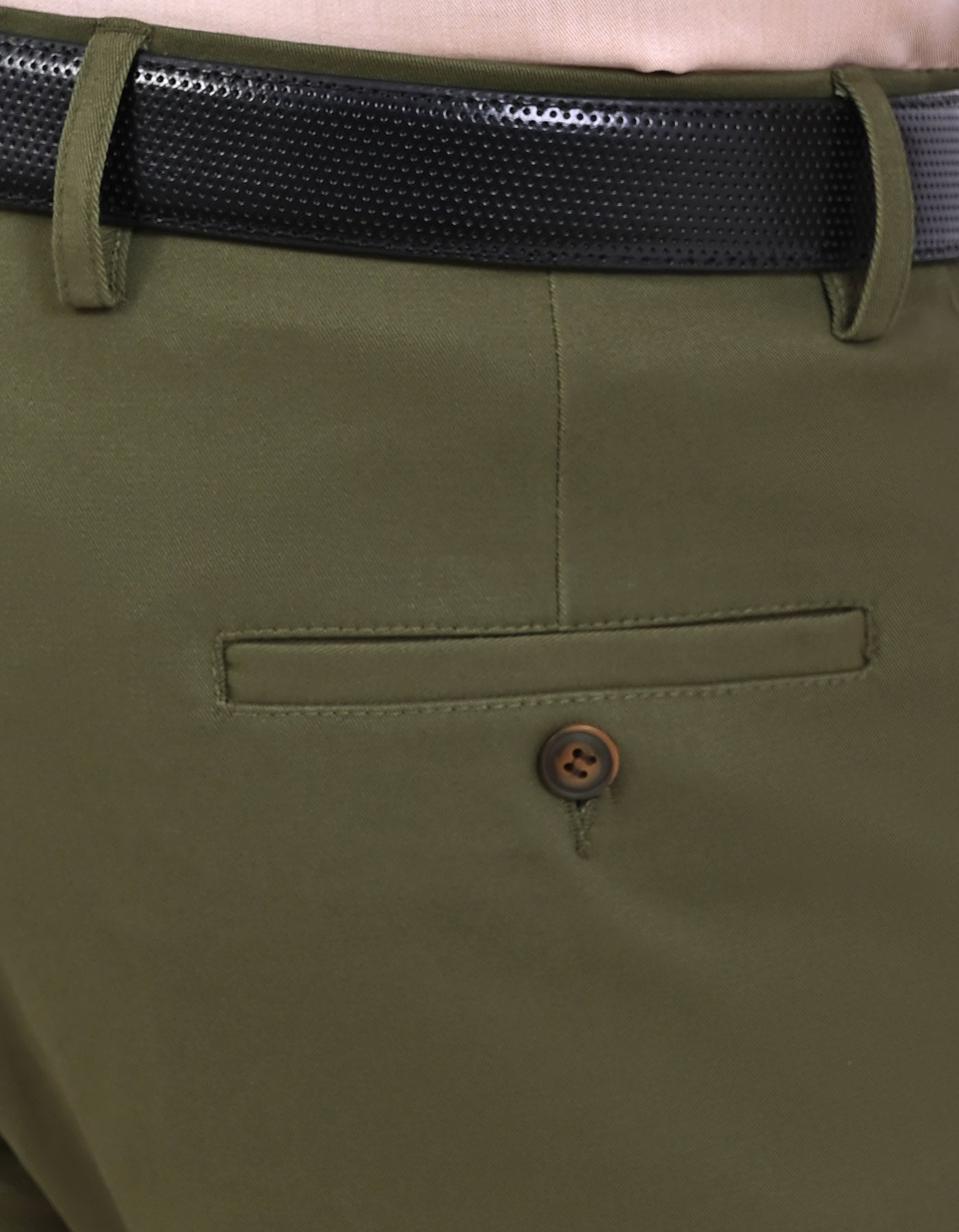 Olive Smart Fit Cotton Trouser FTC2628S-36
