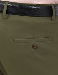 Olive Smart Fit Cotton Trouser FTC2628S-36