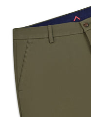 Olive Smart Fit Cotton Trouser FTC2628S-34