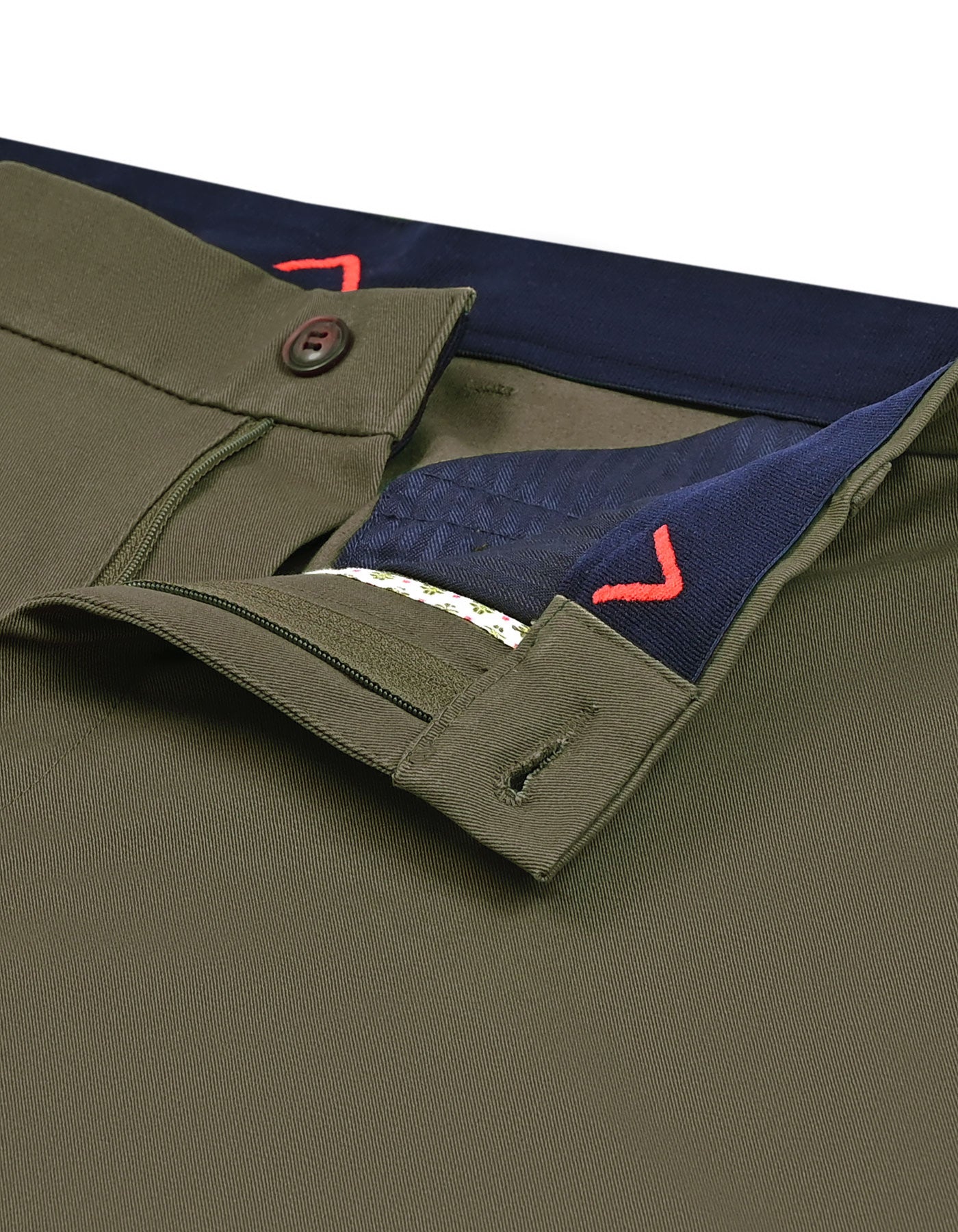 Olive Smart Fit Cotton Trouser FTC2628S-32