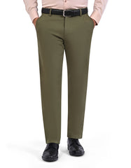 Olive Smart Fit Cotton Trouser FTC2628S-30