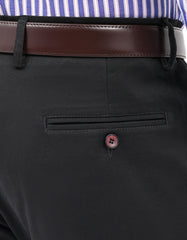 Black Classic Fit Cotton Trouser FTC2629C-36